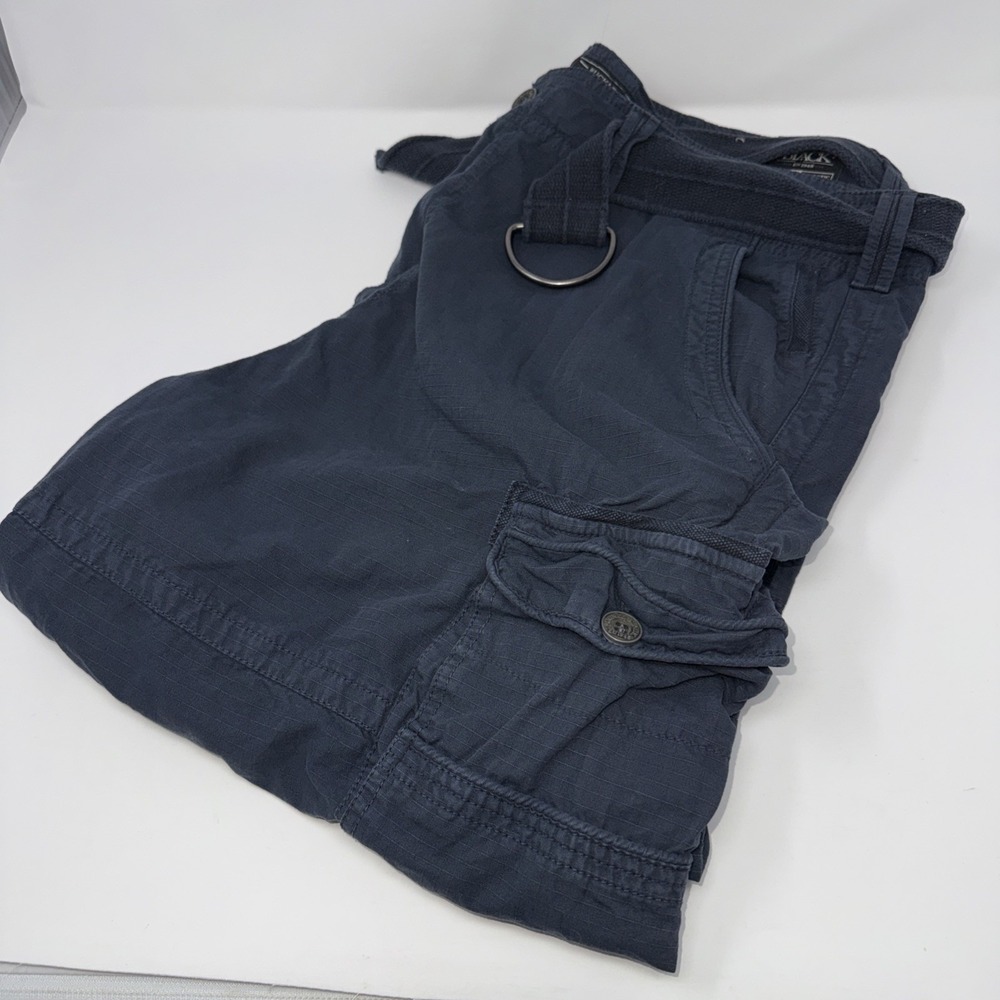 NWT Buckle Black Cargo Shorts Mens 38 X 24 Navy Blue W/Belt